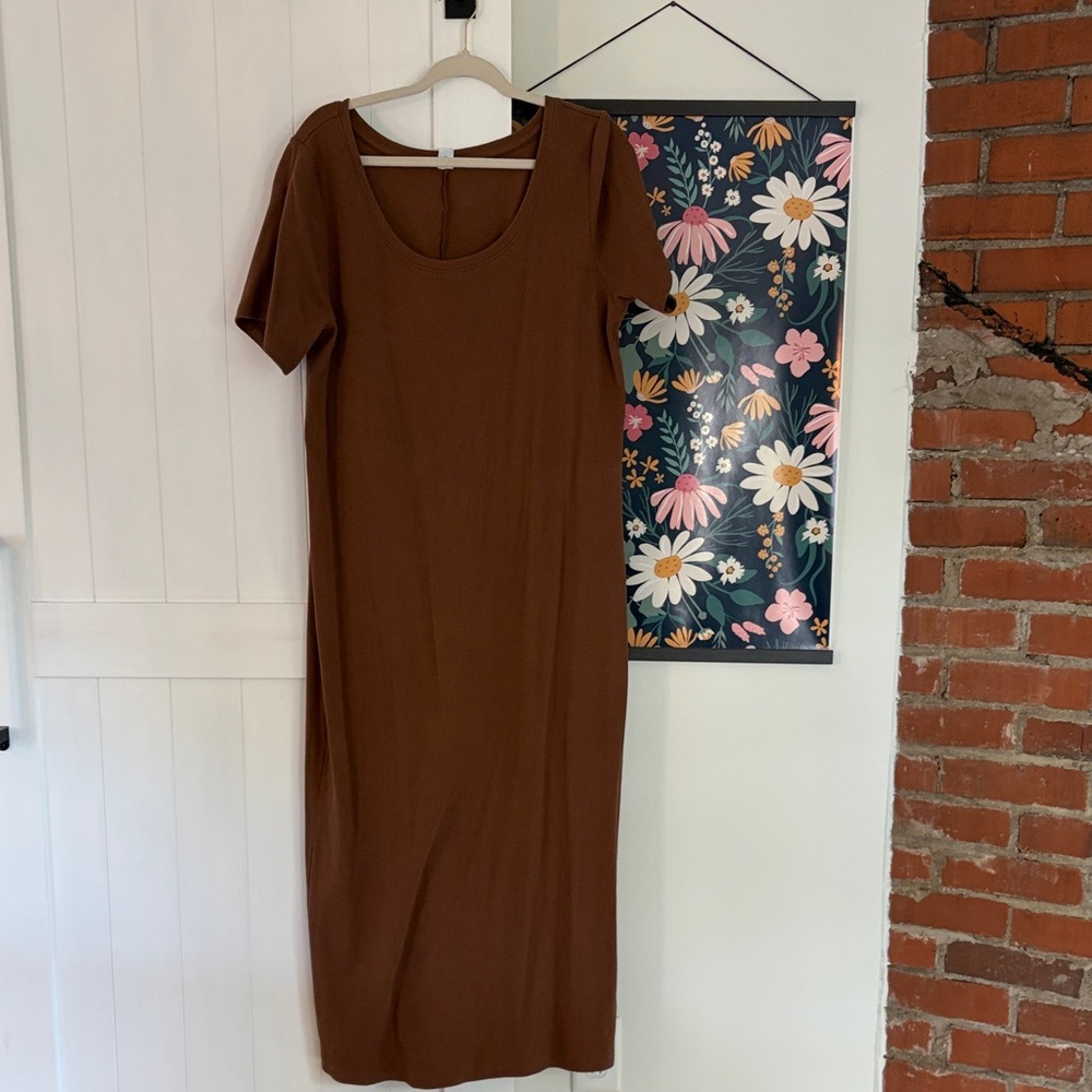 Old Navy Brown Midi Dress